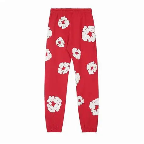 Red Denim Tear Pants
